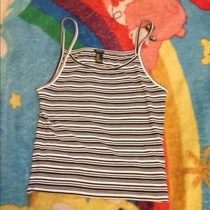 Black and white crop top